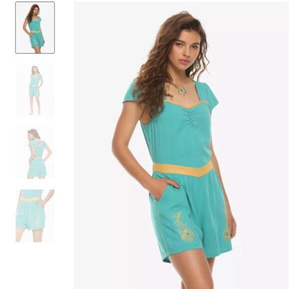HER UNIVERSE x DISNEY ALADDIN Princess Jasmine cosplay peacock romper - Picture 14 of 15